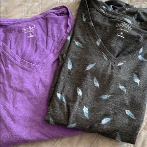 Bundle of maternity shirts